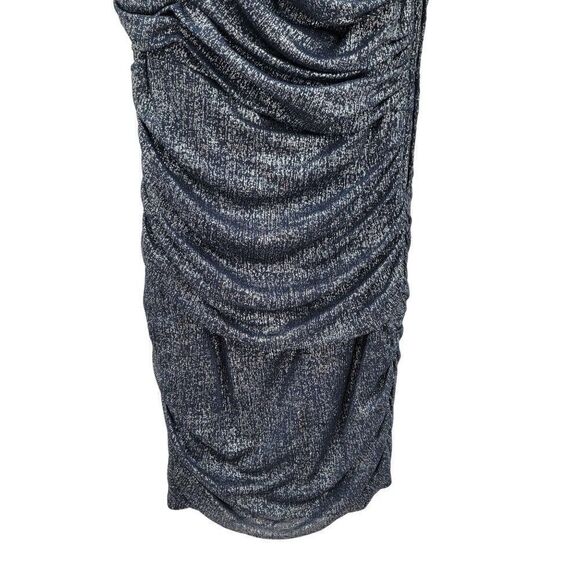 Vintage Y2K Fredrick's of Hollywood Dress One Shoulder Ruched Bodycon Sparkle M - Picture 6 of 14